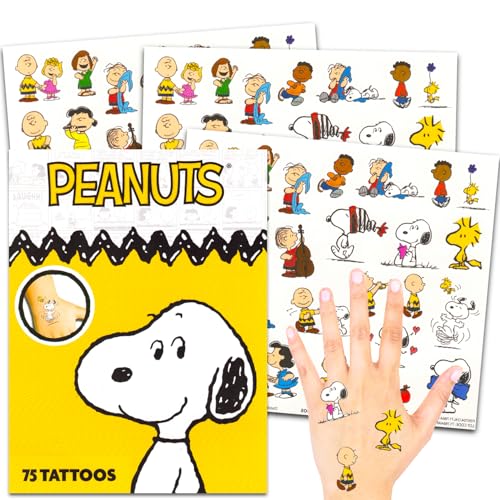 Peanuts Temporary Tattoos - 75 Charlie Brown & Snoopy Tattoos