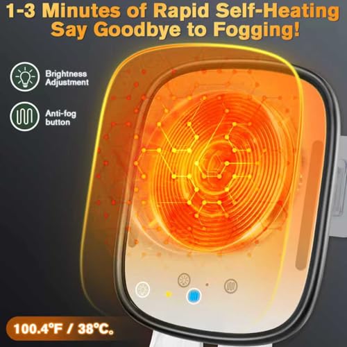Showvigor Fogless Shower Mirror with LED Light & Heating