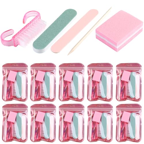 Disposable Manicure Kit - 10 Individually Packed Nail Sets