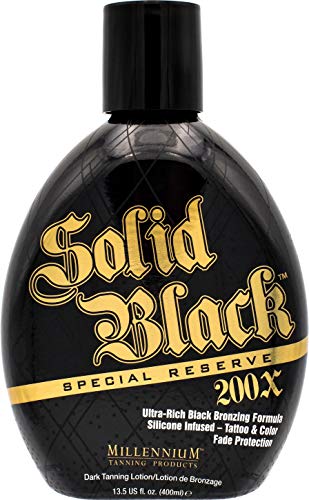 Millennium Solid Black 200X Tanning Lotion with Bronzer – 13.5 oz