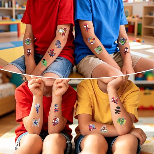 60 Temporary Tattoos for Kids - 30 Designs, Party Favors
