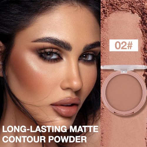 Warm Brown Matte Contour Palette – Blendable Cream Powder