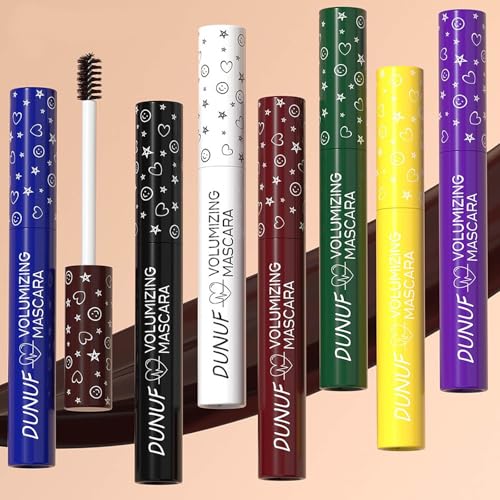 Burgundy Eyelash Mascara Volumizing Lengthening Hypoallergenic Mascara Longwear and Smudge Resistant Liquid Lash Extensions Curling Defining Clump & Flake Free (05#)