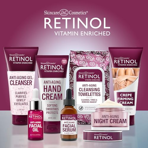 Retinol Instant Radiance Booster - Provides A Burst of Anti-Aging Hydration and Luminosity + Retinol Anti-Aging Day Cream Broad Spectrum SPF 20 Moisturizes & Reduces Look of Fine Lines.