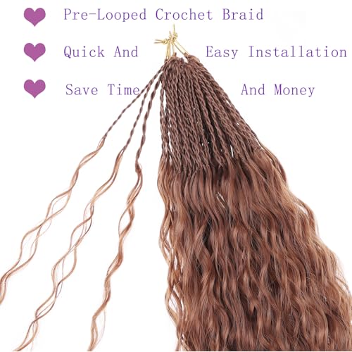 ZRQ Pre-Looped Curly Crochet Hair 18" - Soft Braiding Extensions
