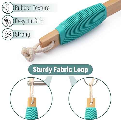 Slick- Lotion Applicator with 3 Extra Pads, 17 Inch, Green, Back Applicator Lotion, Certified Organic, Easy Reach Washable, Self Tanner for All Skin Tone