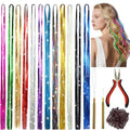Colorful Hair Tinsel 47 Inch 12 Colors Fairy Extensions Kit