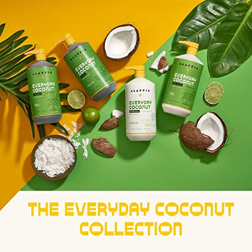 Alaffia Everyday Coconut Conditioner 2-Pack ? Moisturizing Coconut Oil & Ginger Extract, Normal to Dry Hair, Curly Styles, 32 Oz Ea