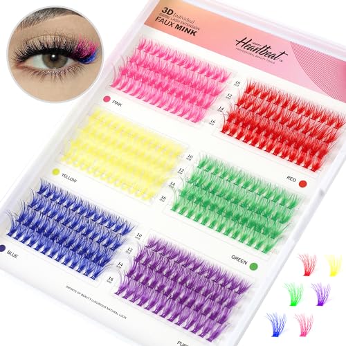 3D Colored Lash Clusters 40D C Curl 10-16mm 6 Colors