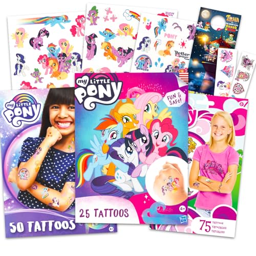 My Little Pony Temporary Tattoos Variety Pack - 100+ Designs for Kids