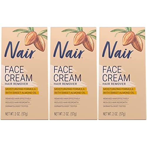 Nair Hair Remover Face Cream, 2 Oz, Pack of 3
