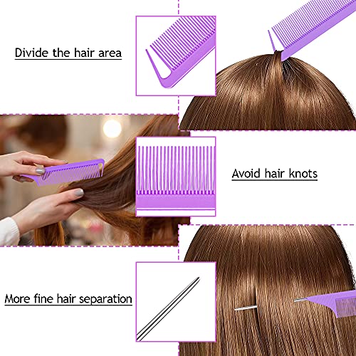 Hair Loop Tool Set for French Braid Styling - Purple Variation