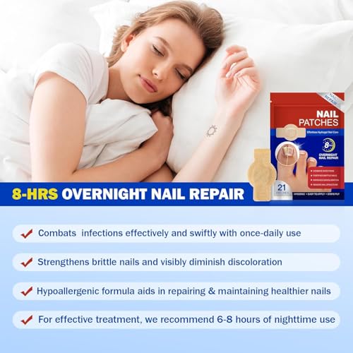 Frovetani Overnight Nail Treatment Patches - Extra Strength Repair (21 Pcs)