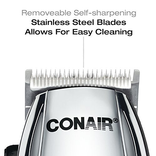 ConairMAN Hair Clippers for Men, 22-Piece Corded or Cordless Home Hair Cutting Kit