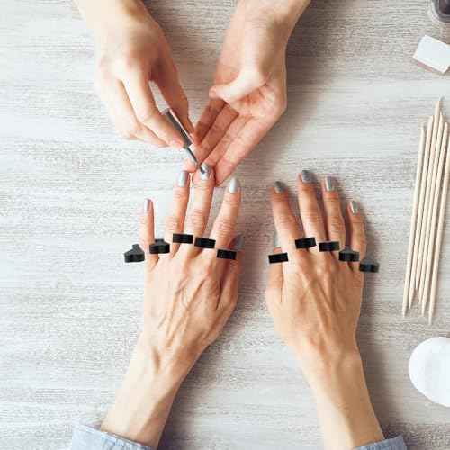 Toe Separators Set - 52 Pieces Premium Pedicure Tool, Spa Party Salon Polishing Separator (Black)