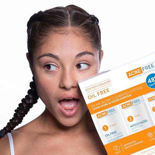 AcneFree 3-Step 24 Hour Acne Treatment Kit with Benzoyl Peroxide