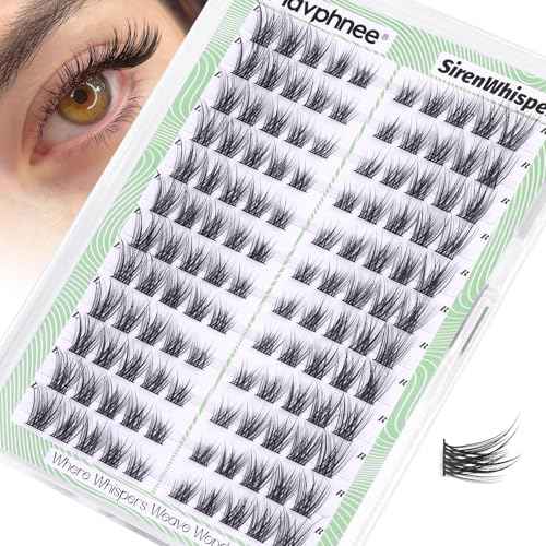 Cat Eye Lash Clusters Natural Eyelash Extension Half Lashes Wispy Individual Lash Extensions Pesta?as postizas Left & Right Eyelashes Clusters C-Curly Corner Cluster Lashes Beginner-Friendly DIY Lash