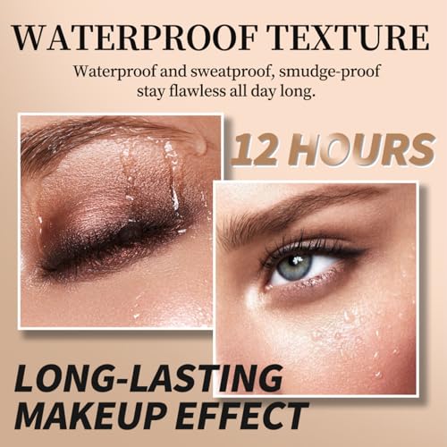 8 Colors Cream Eyeshadow Sticks, 12H Waterproof Shimmer