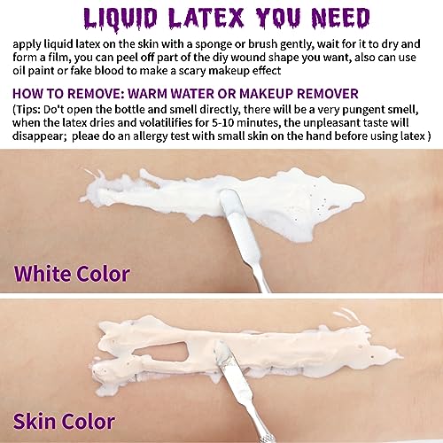 Liquid Latex SFX Makeup - 2 Pcs Realistic Latex for Scars & Wounds