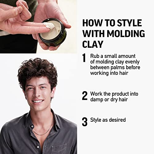 American Crew Men's Hair Molding Clay (Old Version) No Synthetic Fragrance 3oz High Hold Medium Shine