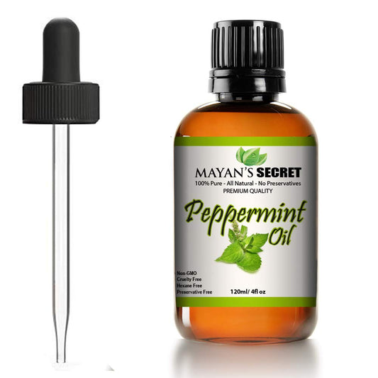 Mayan's Secret Pure Carrier and Essential oils for Skin Care, Hair, Body Moisturizer for Face-Anti Aging Skin Care (Peppermint Oil, 4oz)