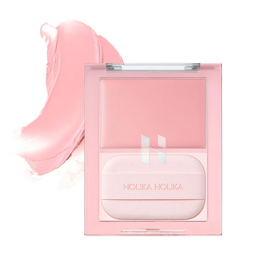 HOLIKA HOLIKA Colored Milk Cream Blush 08 BETTER THAN PINK: Glowing, Natural Makeup, Glossy Finish, Soft, Creamy Dough like texture, Shimmer, Radiant, Plumping, Cheek, Lightweight, Clean, Buildable