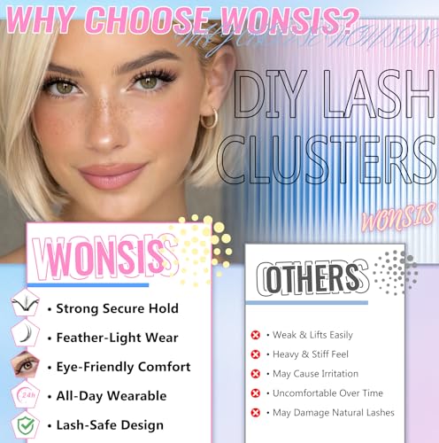 C Curl Fluffy Cluster Lashes for DIY Extensions | WONSIS