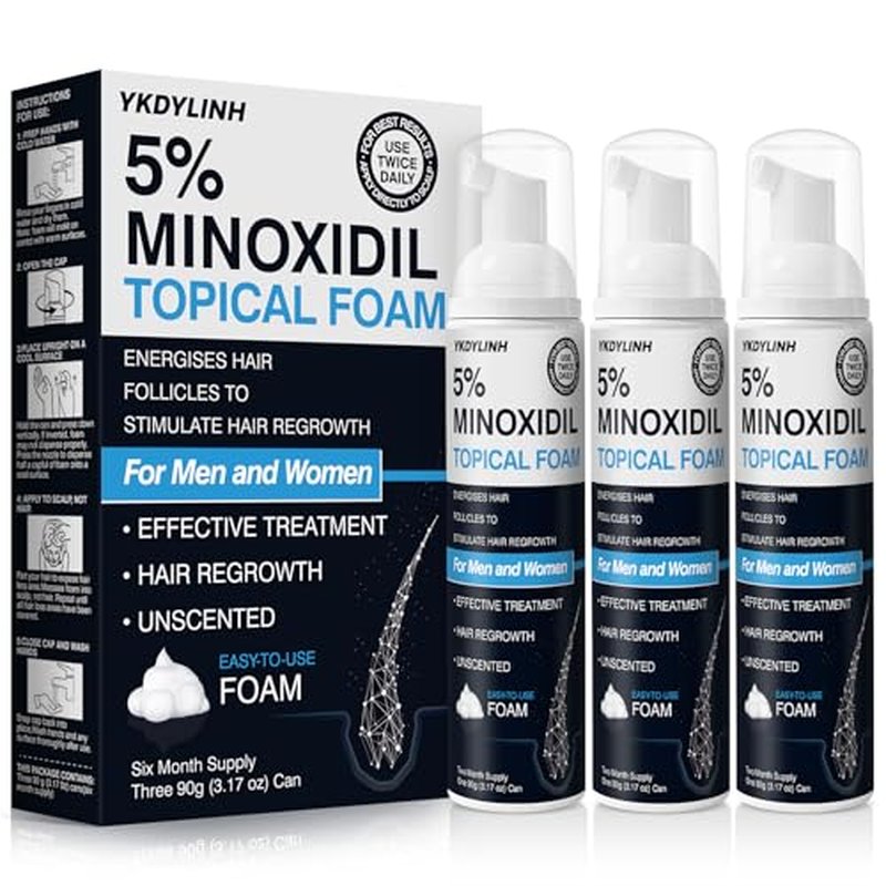 5% Minoxidil Foam Hair Regrowth Treatment for Men & Women