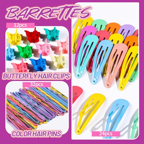 Teenitor Hair Rubber Bands 1250pc Elastic Ties Kit for Girls