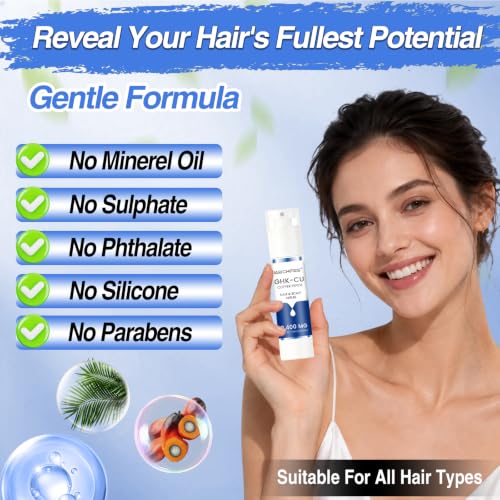 GHK-Cu Copper Peptide Hair Growth Serum with Biotin