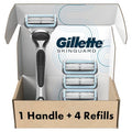 Gillette SkinGuard Razor with 4 Refills for Sensitive Skin & Razor Bumps - 1 Razor, 4 Blades