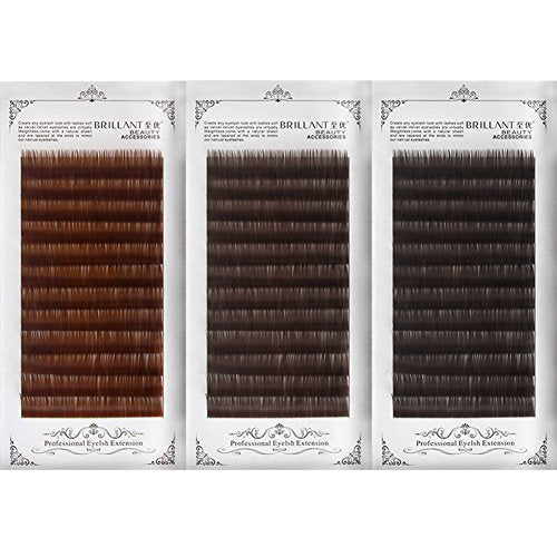 C Curl 0.10mm False Lashes 11mm Dark Brown Individual Lashes