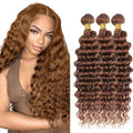 DiexrLamx 30 Inch Deep Wave Human Hair Bundles - Color #30