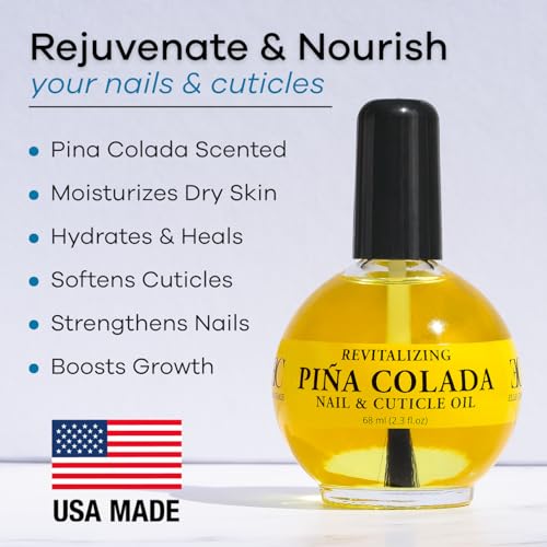 ELLIE CHASE Cuticle & Nail Repair Oil - Pina Colada Scented, 2.3 Fl Oz