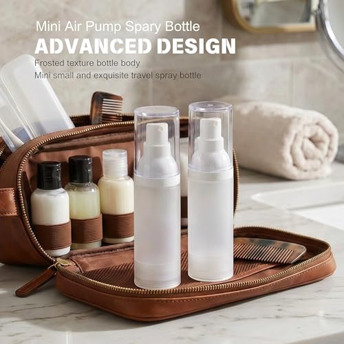 360° Fine Mist Travel Spray Bottles - 1oz Pack of 2, TSA Approved