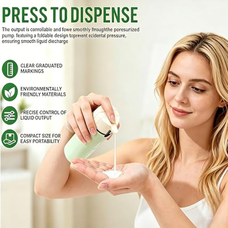 4-Pack 30ml TSA Approved Travel Bottles with Pump Dispenser