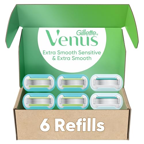 Gillette Venus 5-Blade Razor Refills, 6-Count Variety Pack
