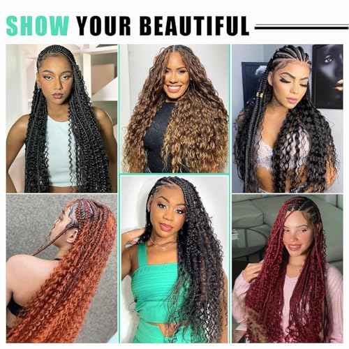 18 Inch Human Boho Braiding Hair, Deep Wave Bulk Hair Extension 100g Knotless No Weft 100% Virgin Hair 3 Bundles/Pack, Natural Black