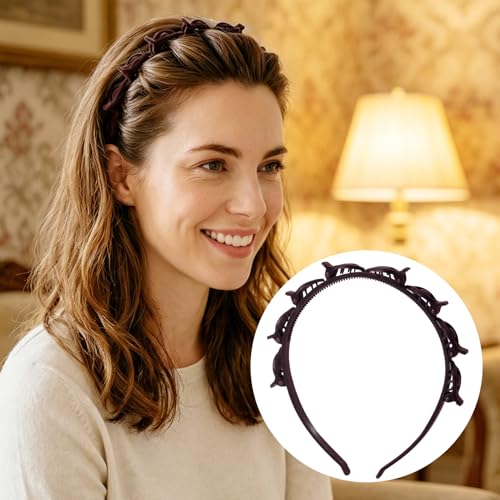 YALOJE 3 Pcs Butterfly Hair Clip Headbands with Teeth for Women