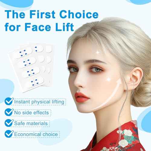180PCS Neck Tape Lifting Invisible,Face Lift Tape,Face Tape Lifting Invisible, Face Lift Tape Invisible for Makeup - V-Shaped Facial Tape for Instant Lifting of Neck, Jawline, Cheeks & Double Chin