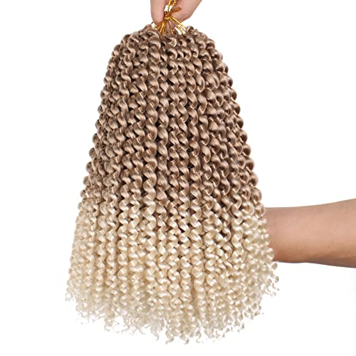 Leeven 7 Packs 12 Inch Passion Twist Ombre Blonde Crochet Hair