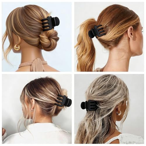 8 Pcs Medium & Small Hair Clips Set for Women - Durable Claw Clips