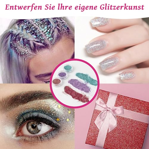Glitter Tattoo Kit for Kids - 12 Colors, 92 Stencils, 5 Brushes