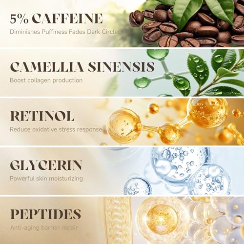Anti-Aging Eye Cream with Caffeine & Retinol, 0.5 oz