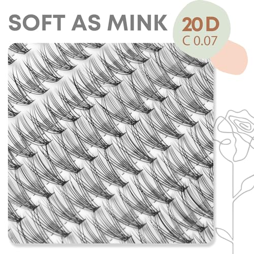 20D Lash Clusters 240 Pcs | 0.07mm C Curl Individual Lashes