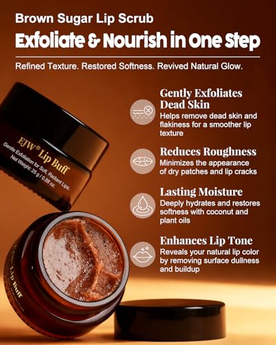 Brown Sugar Coffee Lip Scrub Exfoliator | Coconut Oil
