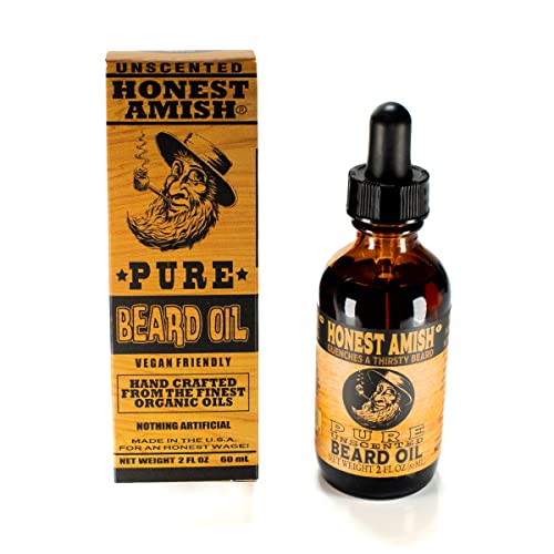 Honest Amish - Pure Beard Oil - 2 Ounce - Fragrance Free (Pack of 2)