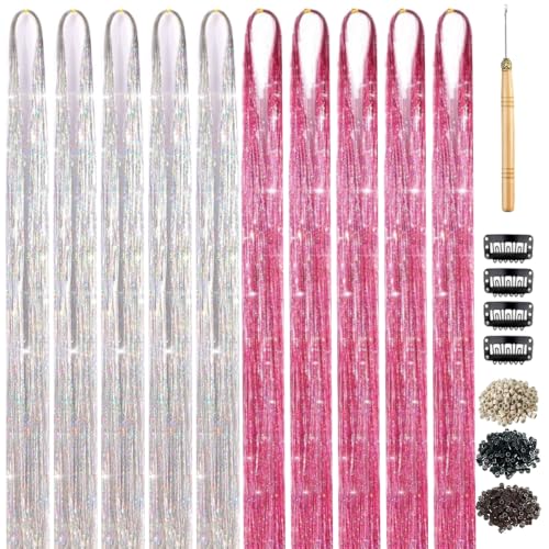Hair Tinsel Kit - 20 Colors with Tools & Beads