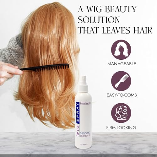 Brandywine Non-Aerosol Wig Spray for Synthetic & Natural Hair - 8 Fl Oz