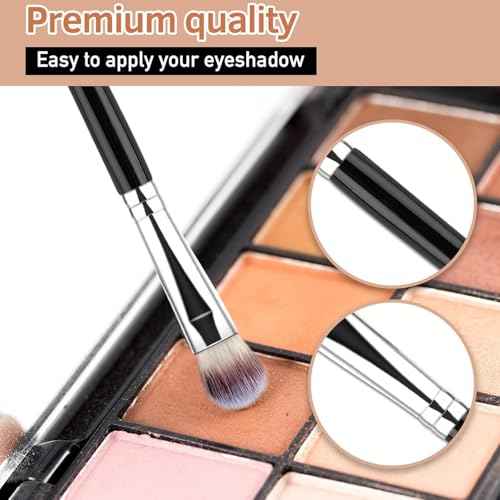 2Pcs Eyeshadow Brush Eye Makeup Brush Professional Blending Eyeshadow Makeup Brushes for Concealer Eyebrows Eyeliner Soft Hairs Makeup Tool